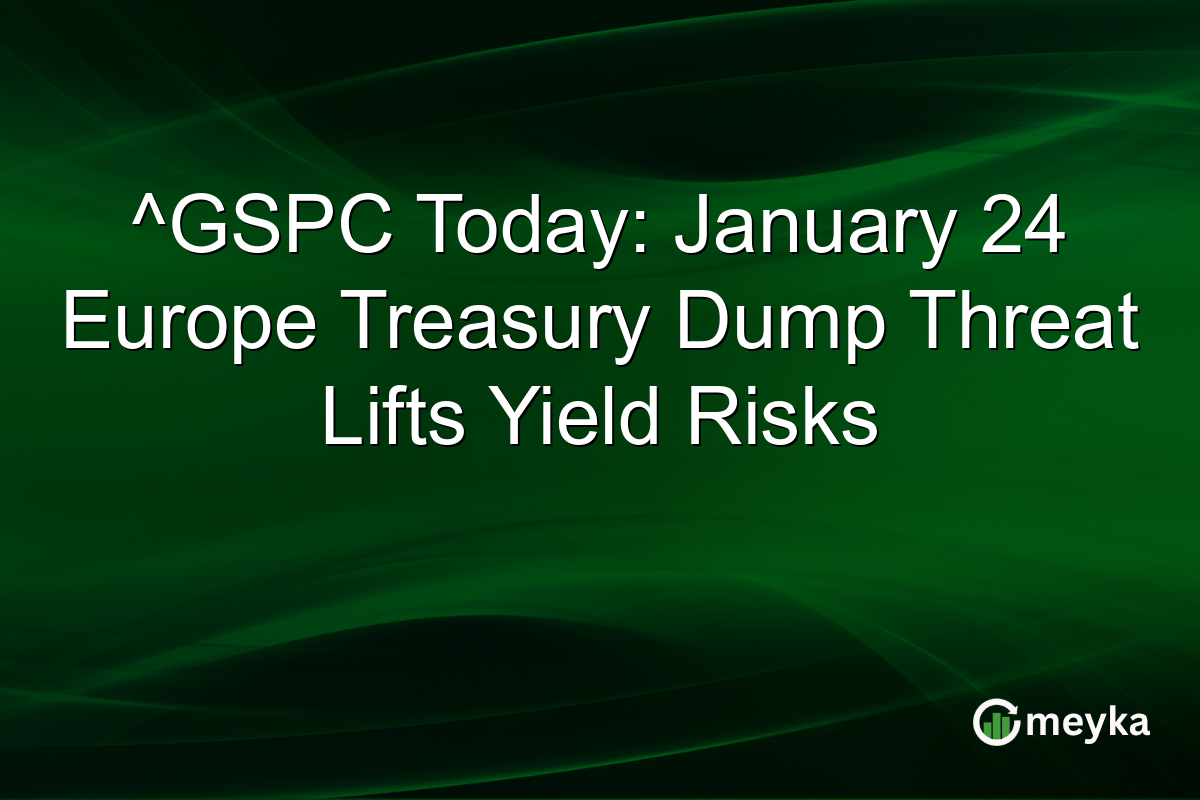 ^GSPC Today: January 24 Europe Treasury Dump Threat Lifts Yield Risks