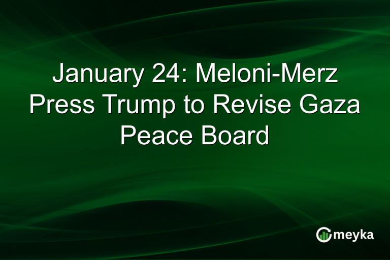 January 24: Meloni-Merz Press Trump to Revise Gaza Peace Board