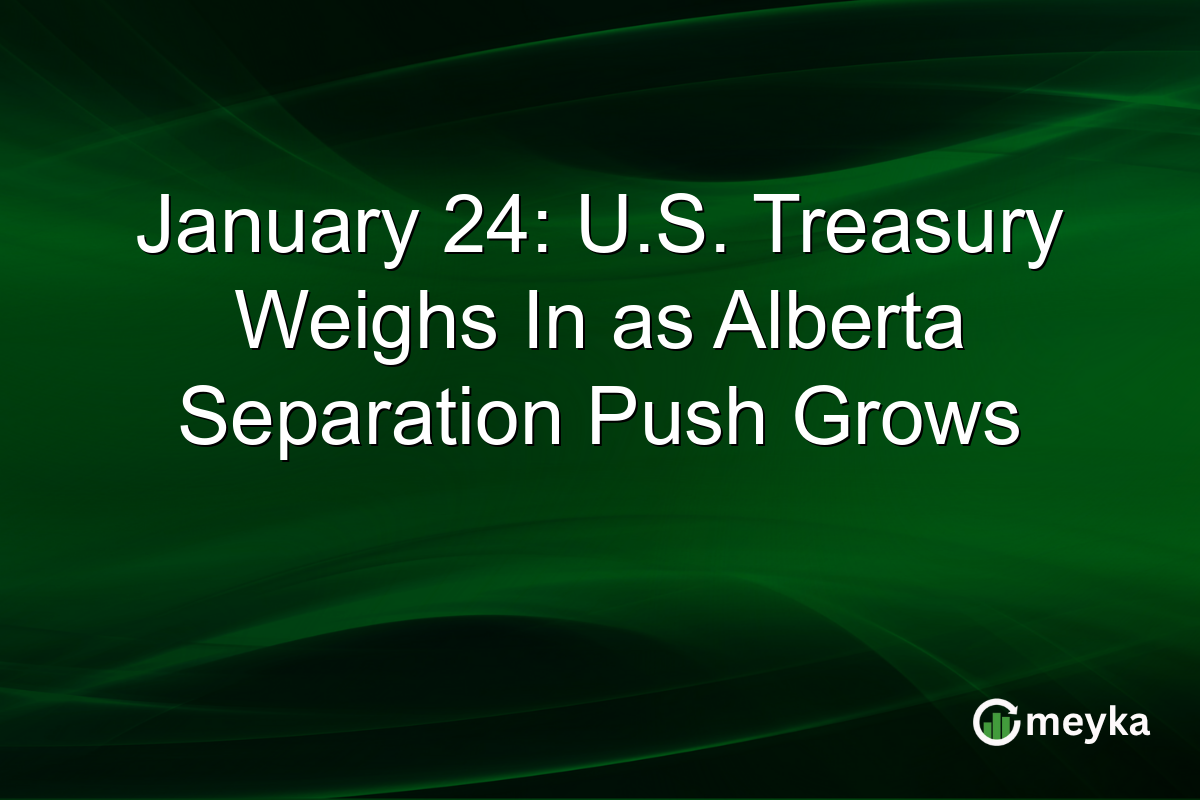 January 24: U.S. Treasury Weighs In as Alberta Separation Push Grows