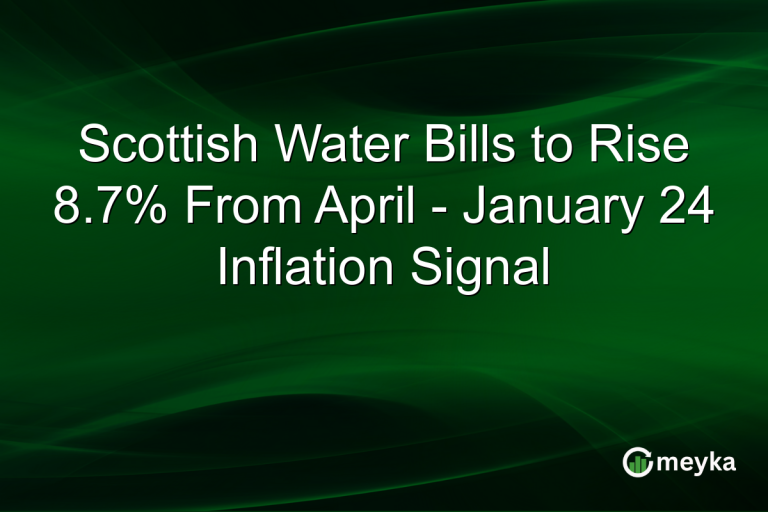 Scottish Water Bills to Rise 8.7% From April - January 24 Inflation Signal