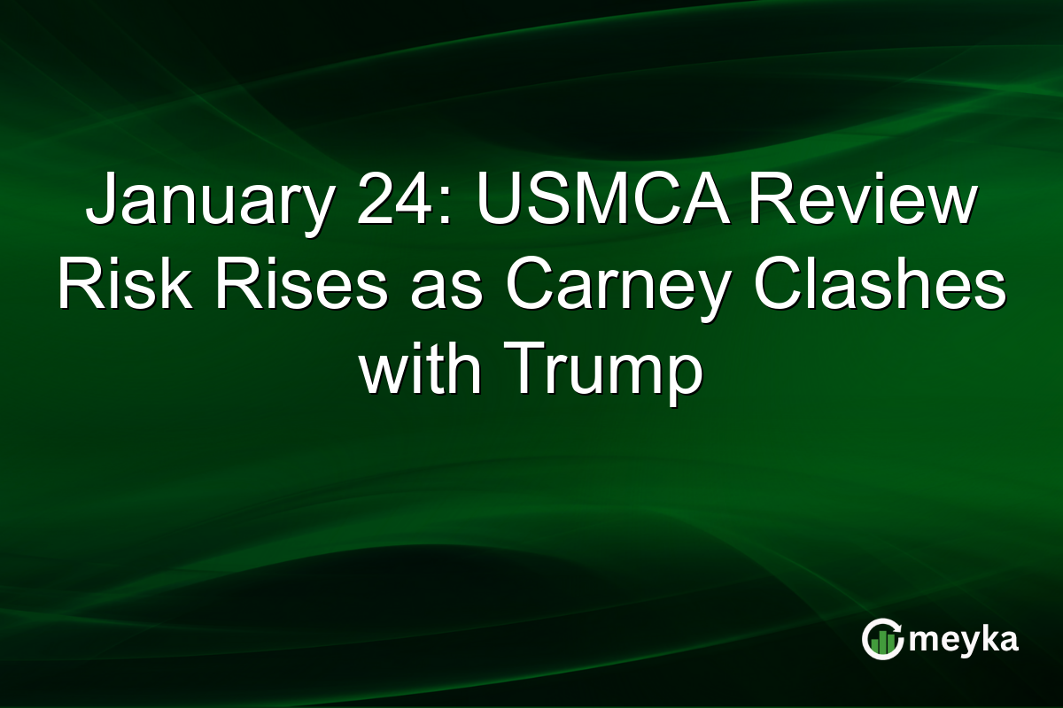 January 24: USMCA Review Risk Rises as Carney Clashes with Trump