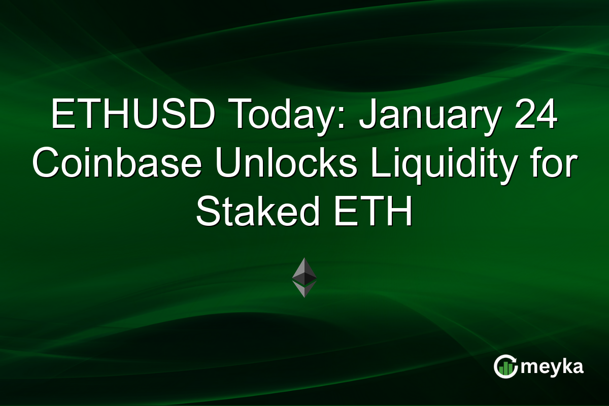 ETHUSD Today: January 24 Coinbase Unlocks Liquidity for Staked ETH