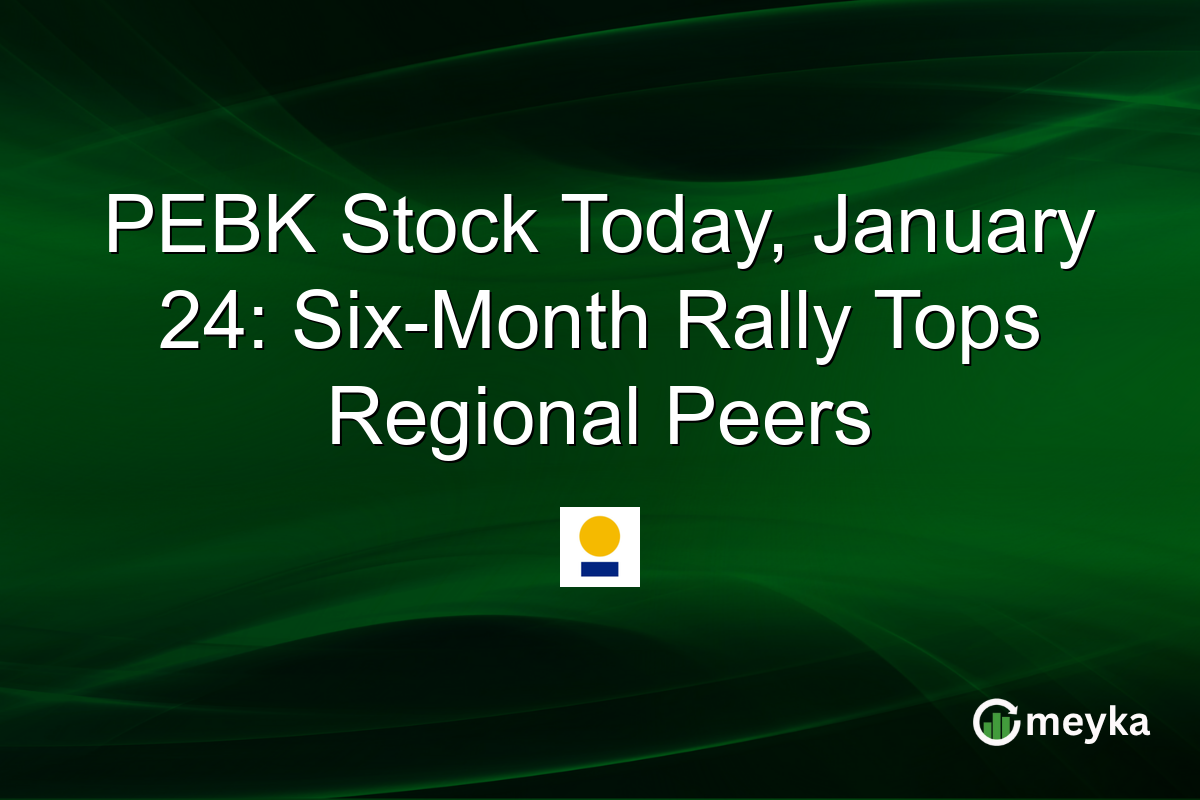 PEBK Stock Today, January 24: Six-Month Rally Tops Regional Peers