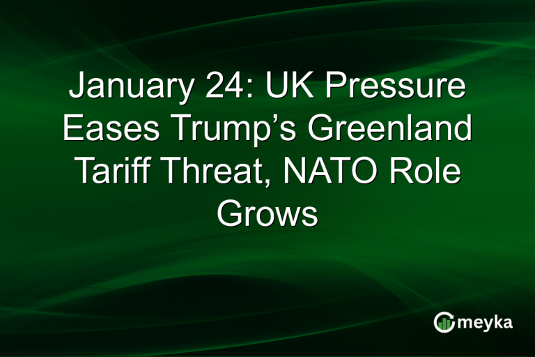 January 24: UK Pressure Eases Trump’s Greenland Tariff Threat, NATO Role Grows
