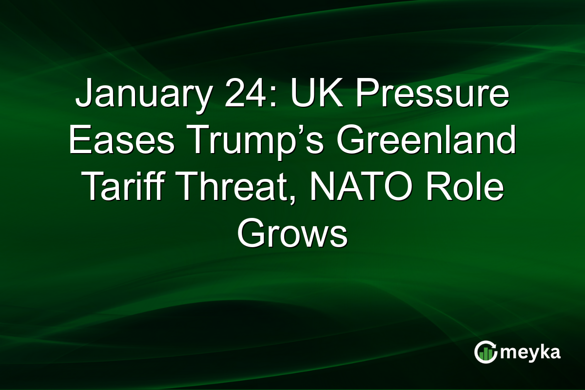 January 24: UK Pressure Eases Trump’s Greenland Tariff Threat, NATO Role Grows