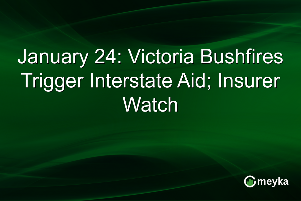 January 24: Victoria Bushfires Trigger Interstate Aid; Insurer Watch