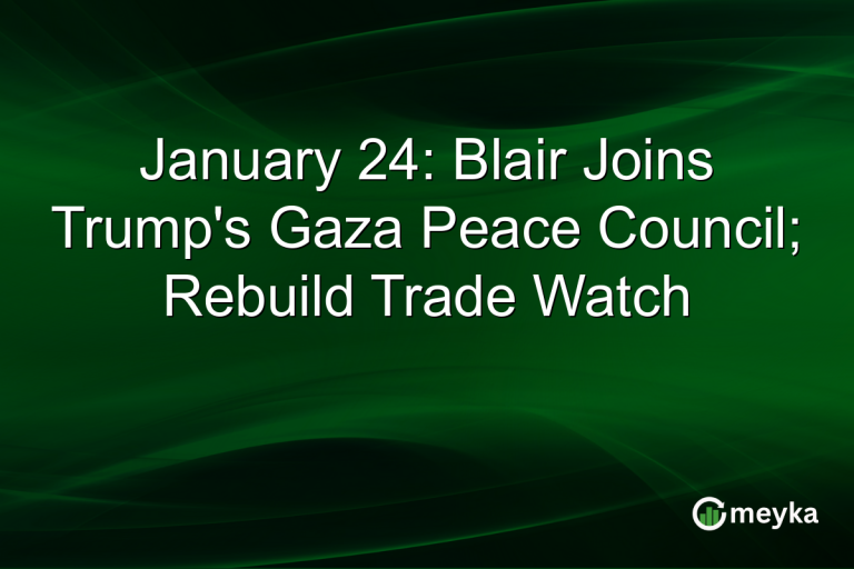 January 24: Blair Joins Trump's Gaza Peace Council; Rebuild Trade Watch