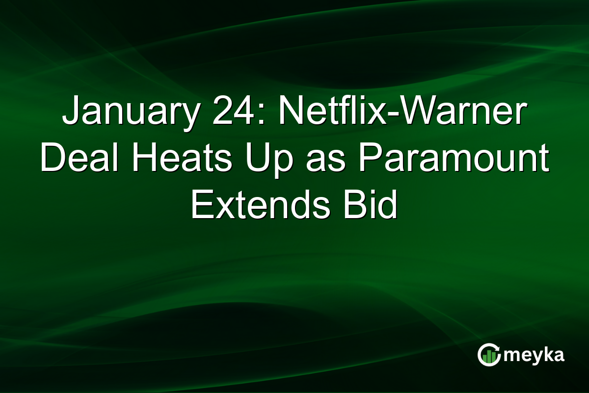 January 24: Netflix-Warner Deal Heats Up as Paramount Extends Bid
