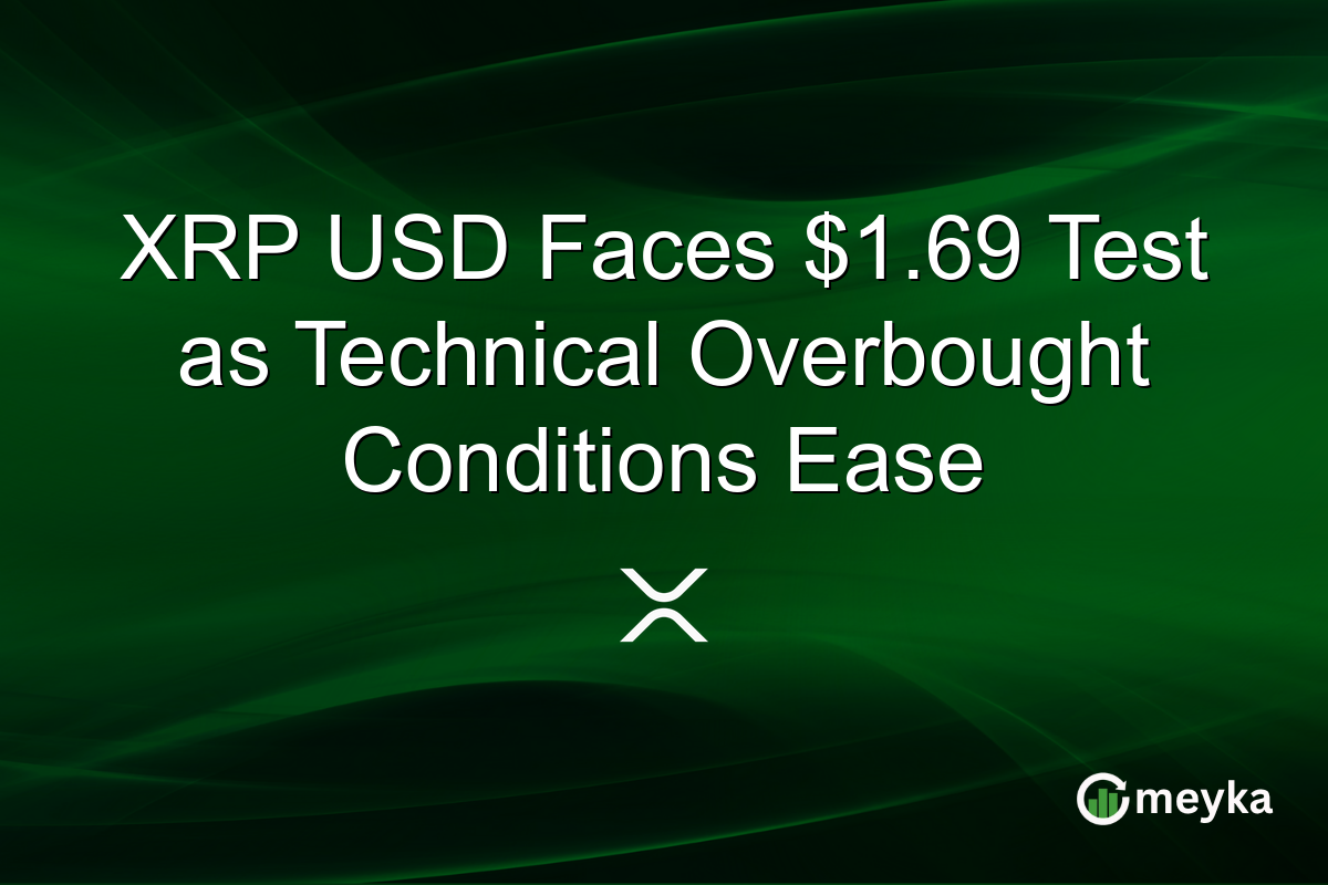 XRP USD Faces $1.69 Test as Technical Overbought Conditions Ease
