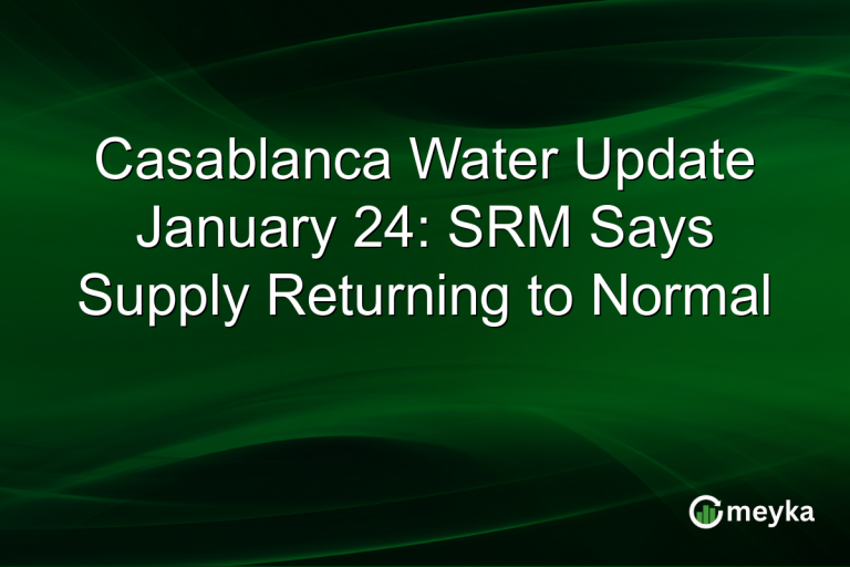 Casablanca Water Update January 24: SRM Says Supply Returning to Normal