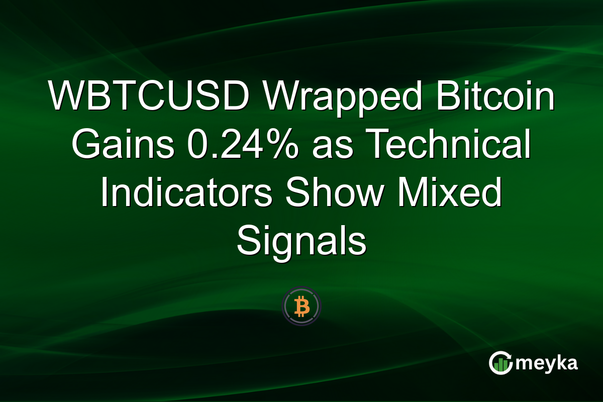 WBTCUSD Wrapped Bitcoin Gains 0.24% as Technical Indicators Show Mixed Signals
