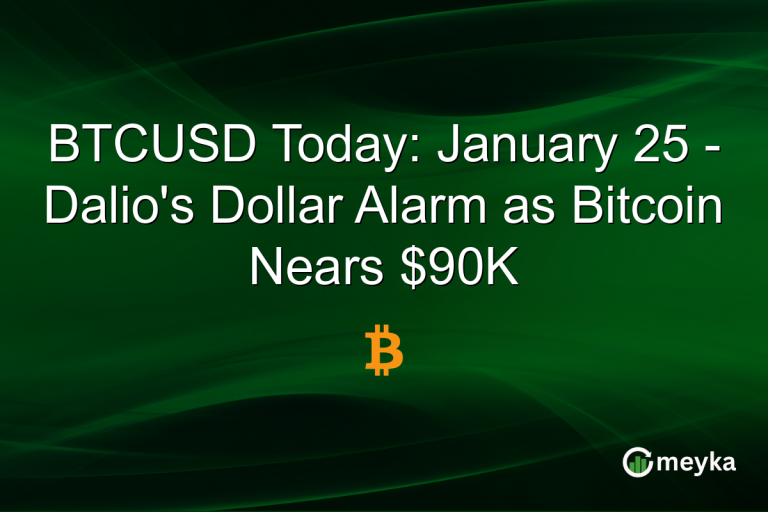 BTCUSD Today: January 25 - Dalio's Dollar Alarm as Bitcoin Nears $90K