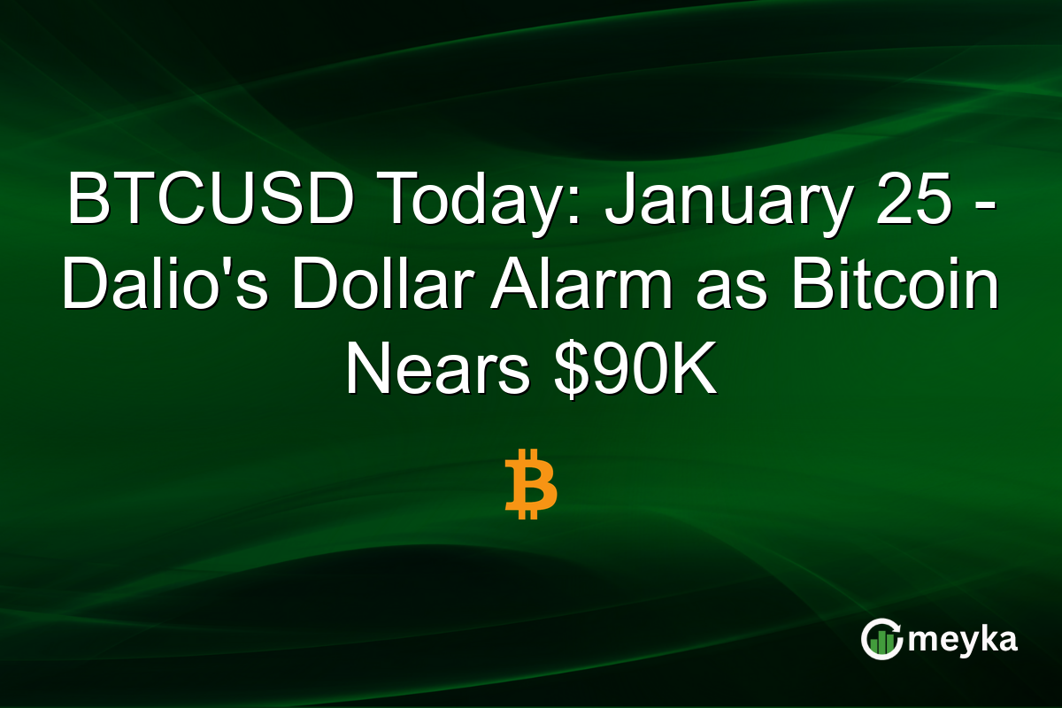 BTCUSD Today: January 25 - Dalio's Dollar Alarm as Bitcoin Nears $90K