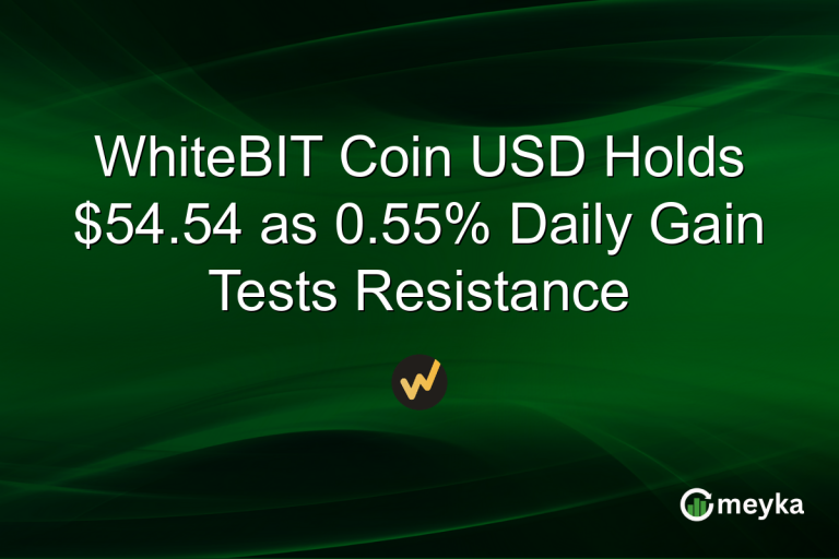 WhiteBIT Coin USD Holds $54.54 as 0.55% Daily Gain Tests Resistance