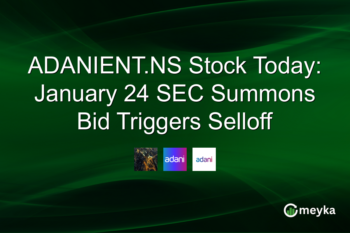 ADANIENT.NS Stock Today: January 24 SEC Summons Bid Triggers Selloff