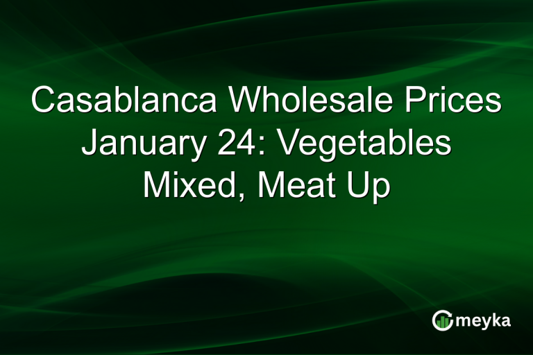 Casablanca Wholesale Prices January 24: Vegetables Mixed, Meat Up