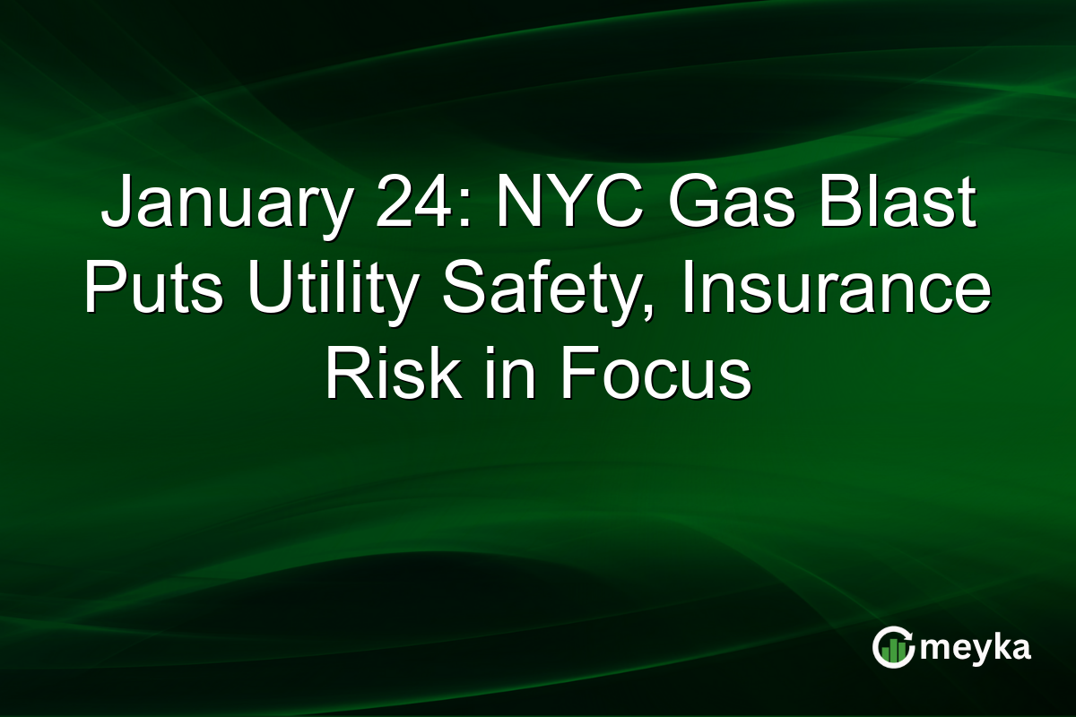 January 24: NYC Gas Blast Puts Utility Safety, Insurance Risk in Focus