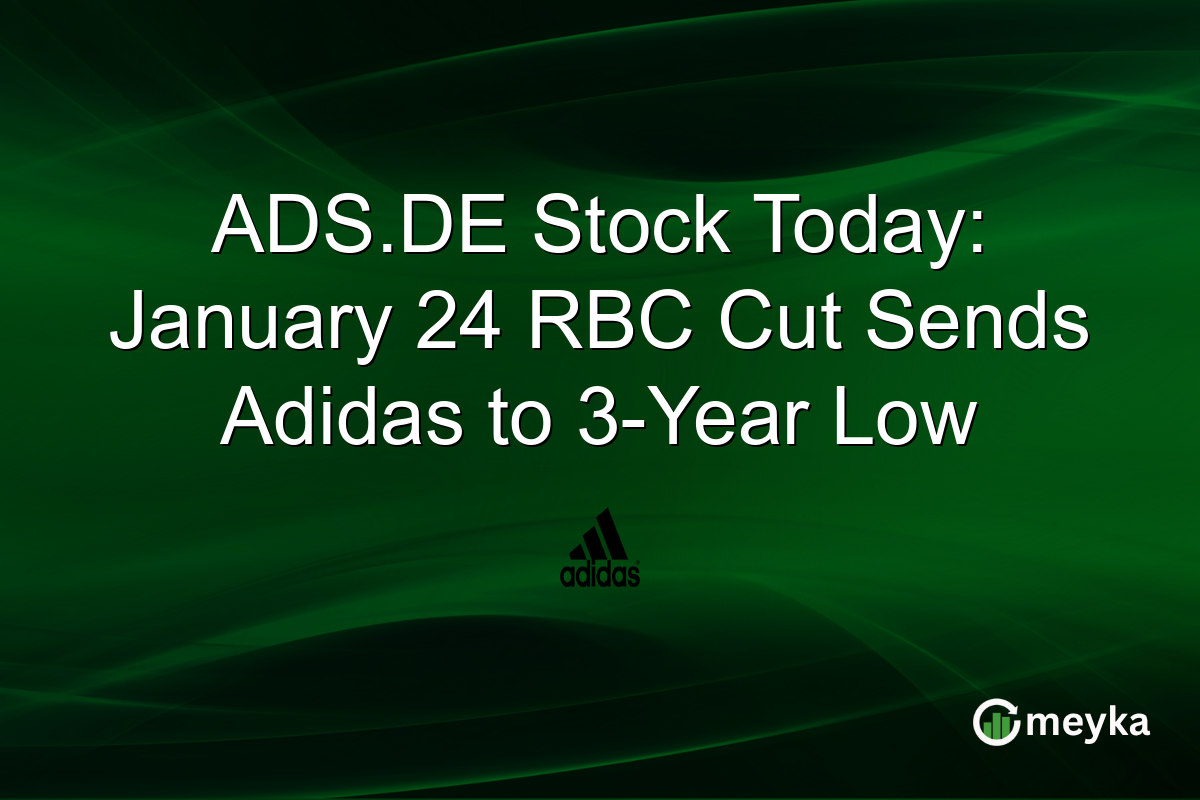 ADS.DE Stock Today: January 24 RBC Cut Sends Adidas to 3-Year Low