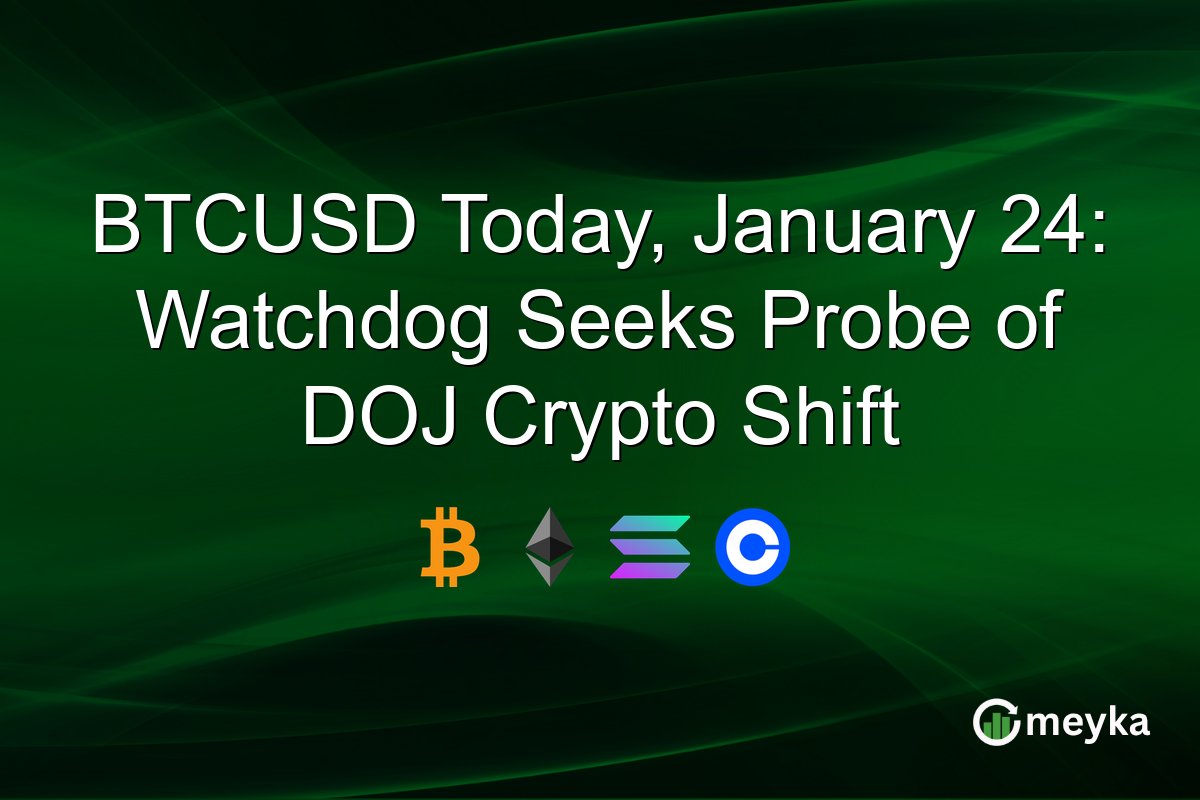BTCUSD Today, January 24: Watchdog Seeks Probe of DOJ Crypto Shift