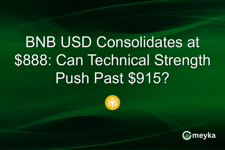 BNB USD Consolidates at $888: Can Technical Strength Push Past $915?