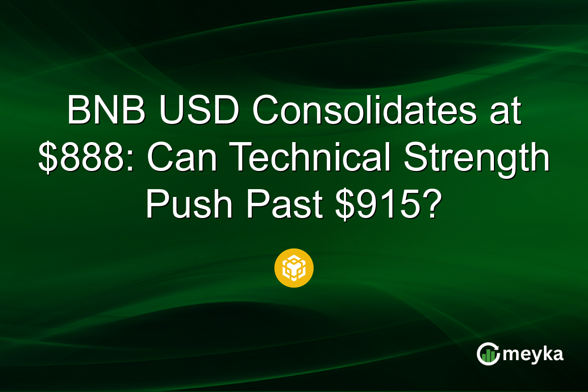 BNB USD Consolidates at $888: Can Technical Strength Push Past $915?