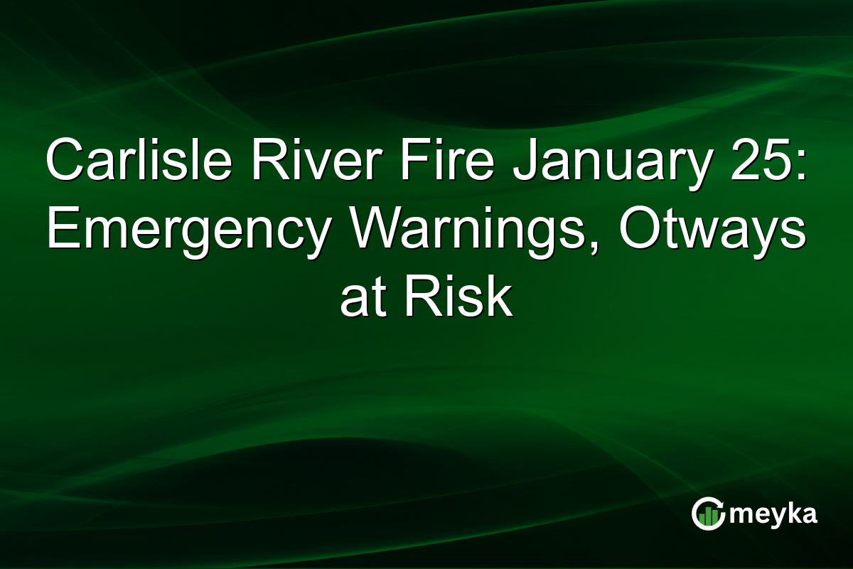 Carlisle River Fire January 25: Emergency Warnings, Otways at Risk