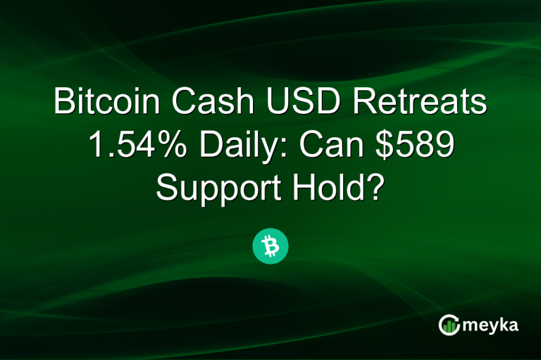 Bitcoin Cash USD Retreats 1.54% Daily: Can $589 Support Hold?