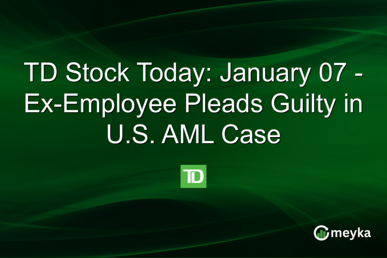 TD Stock Today: January 07 - Ex-Employee Pleads Guilty in U.S. AML Case