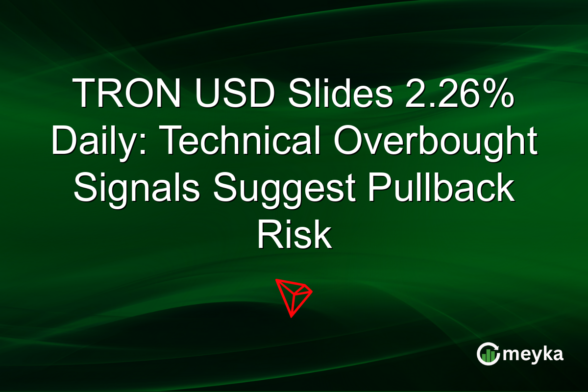TRON USD Slides 2.26% Daily: Technical Overbought Signals Suggest Pullback Risk