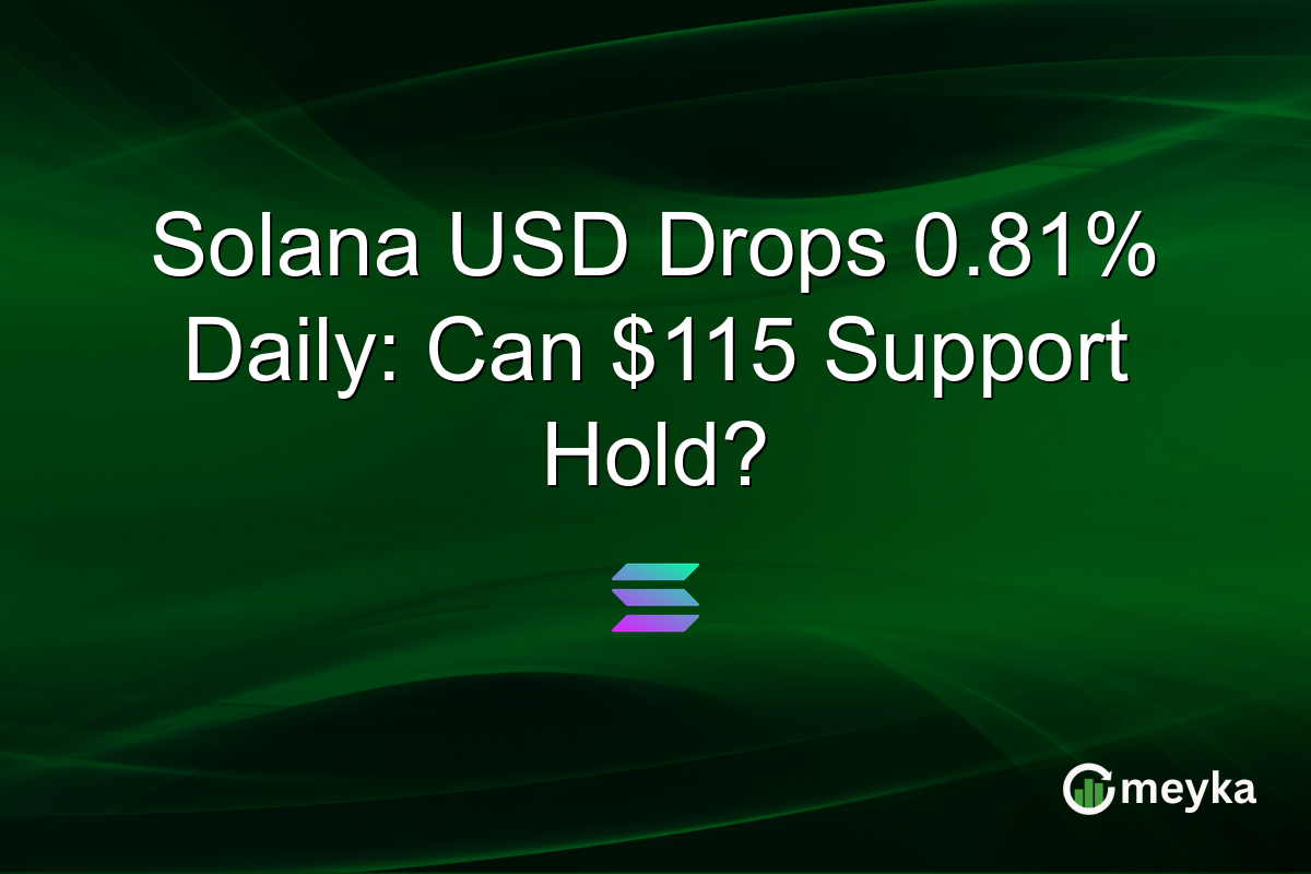 Solana USD Drops 0.81% Daily: Can $115 Support Hold?
