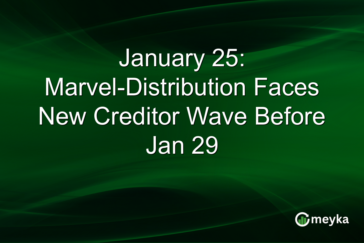 January 25: Marvel-Distribution Faces New Creditor Wave Before Jan 29
