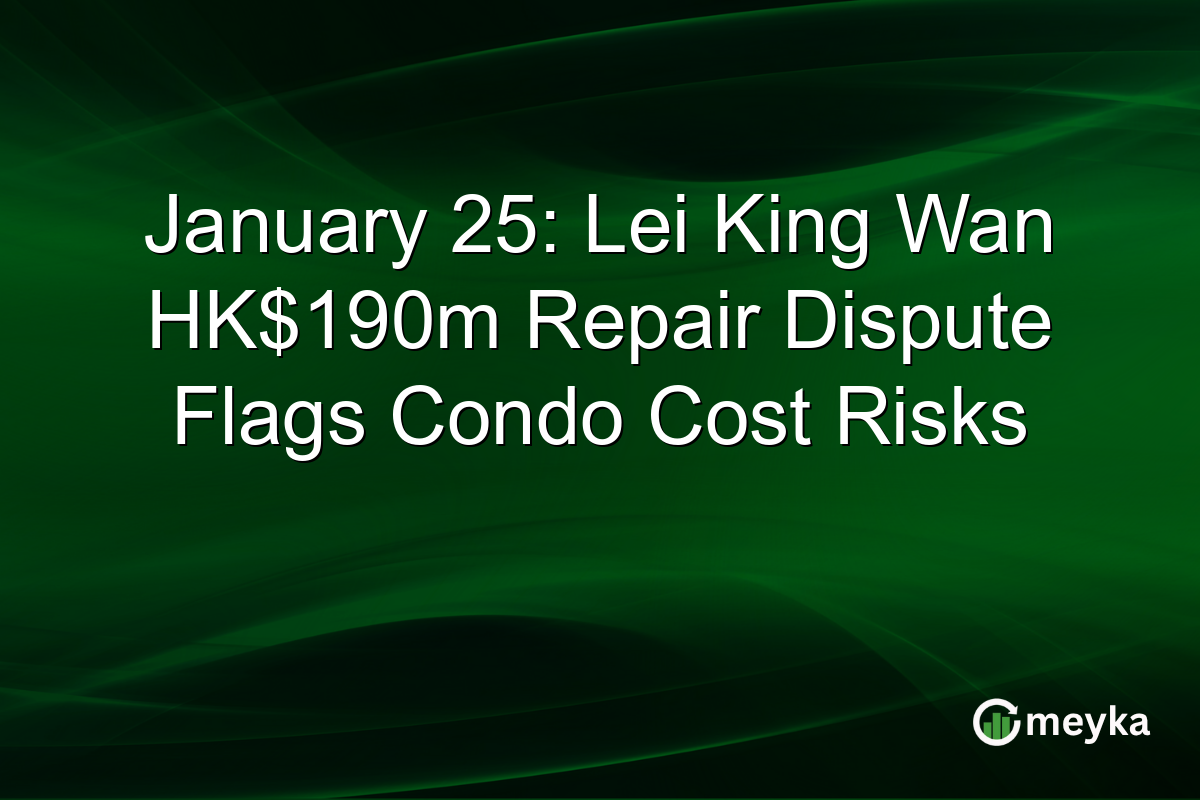 January 25: Lei King Wan HK$190m Repair Dispute Flags Condo Cost Risks