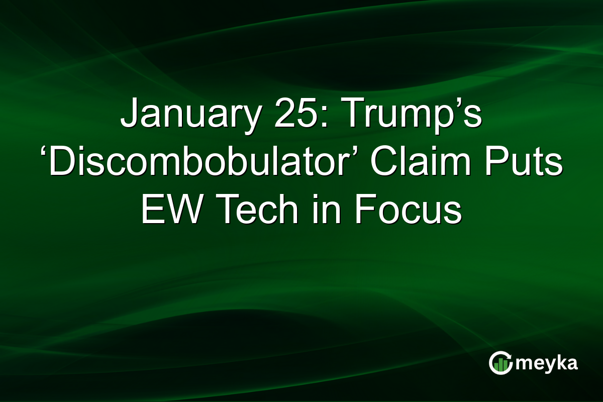 January 25: Trump’s ‘Discombobulator’ Claim Puts EW Tech in Focus