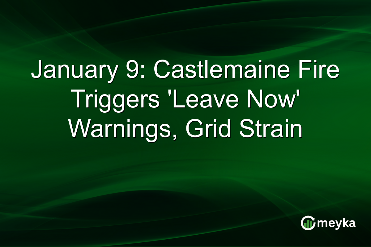 January 9: Castlemaine Fire Triggers 'Leave Now' Warnings, Grid Strain