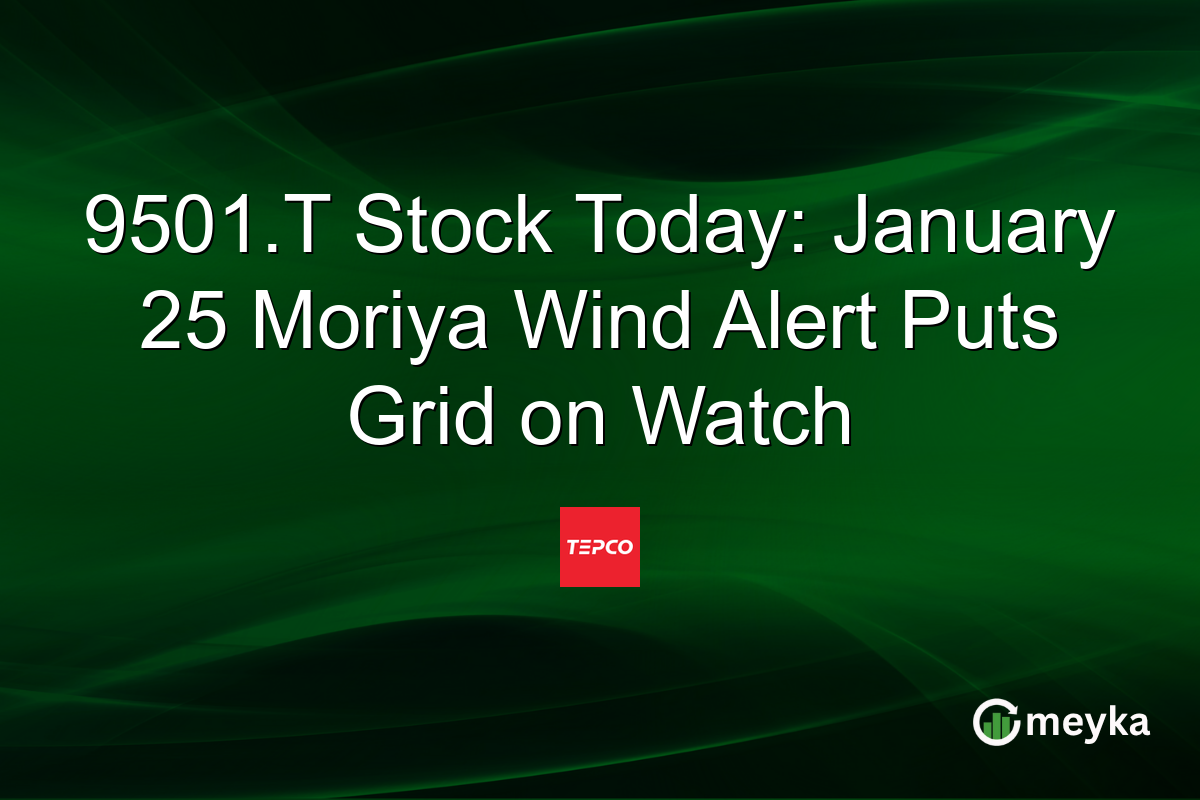 9501.T Stock Today: January 25 Moriya Wind Alert Puts Grid on Watch