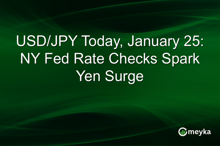 USD/JPY Today, January 25: NY Fed Rate Checks Spark Yen Surge