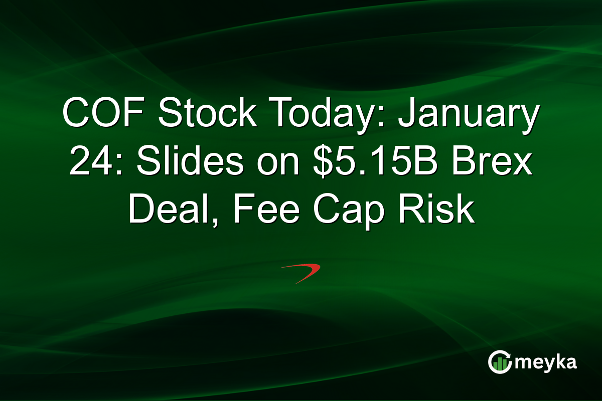 COF Stock Today: January 24: Slides on $5.15B Brex Deal, Fee Cap Risk