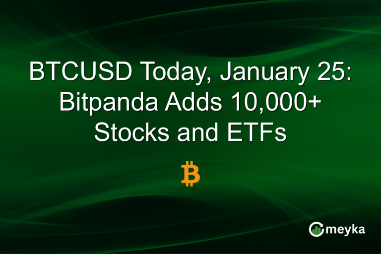 BTCUSD Today, January 25: Bitpanda Adds 10,000+ Stocks and ETFs