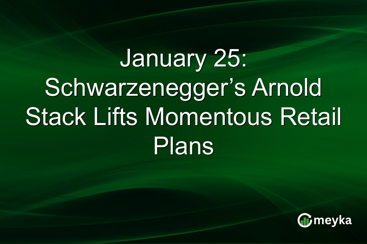 January 25: Schwarzenegger’s Arnold Stack Lifts Momentous Retail Plans