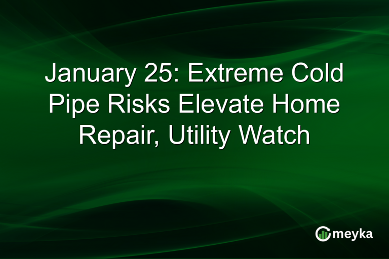 January 25: Extreme Cold Pipe Risks Elevate Home Repair, Utility Watch