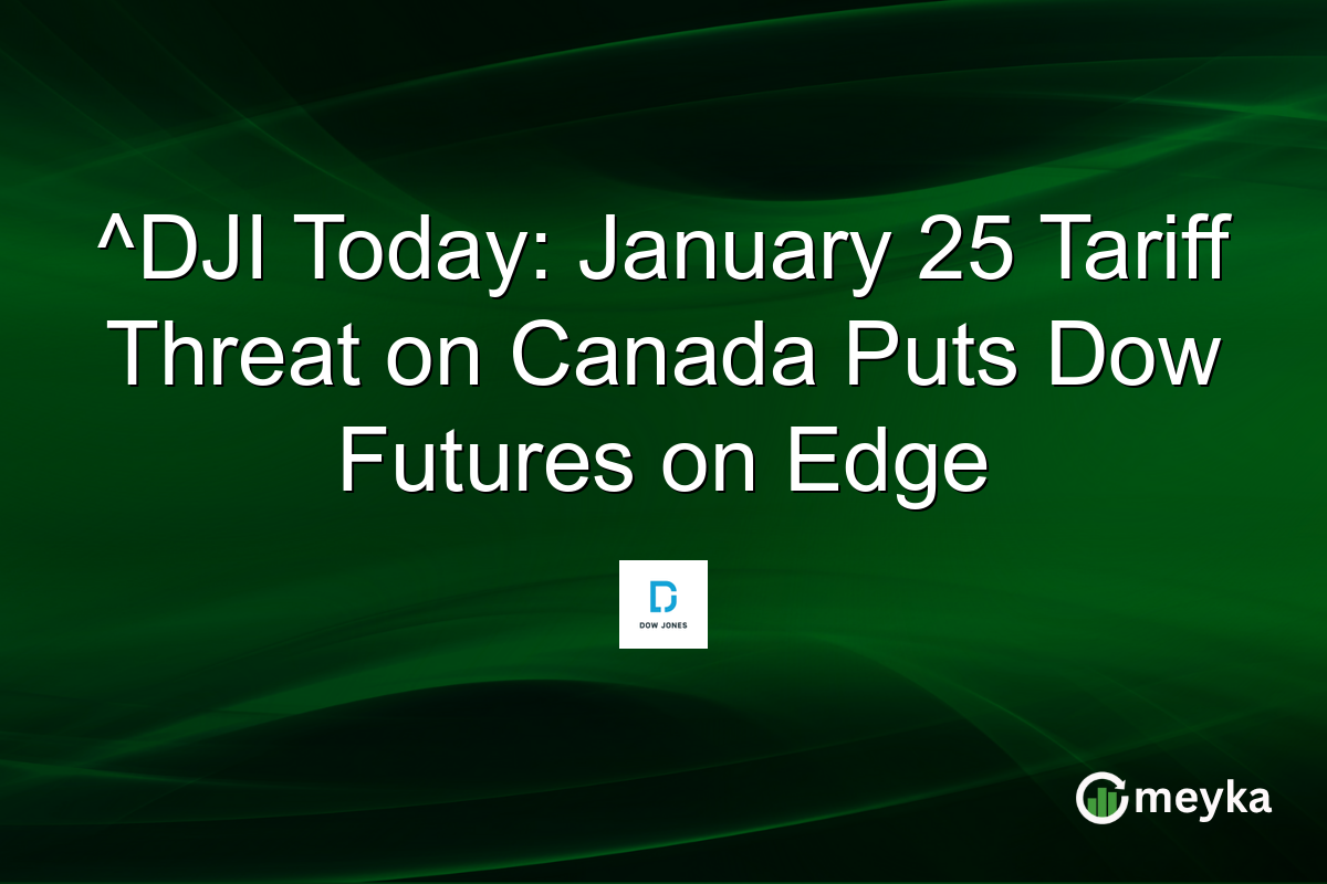 ^DJI Today: January 25 Tariff Threat on Canada Puts Dow Futures on Edge