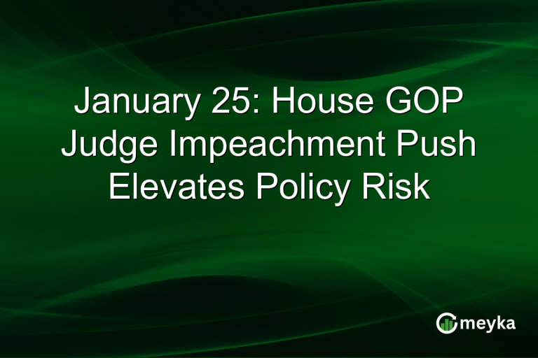 January 25: House GOP Judge Impeachment Push Elevates Policy Risk