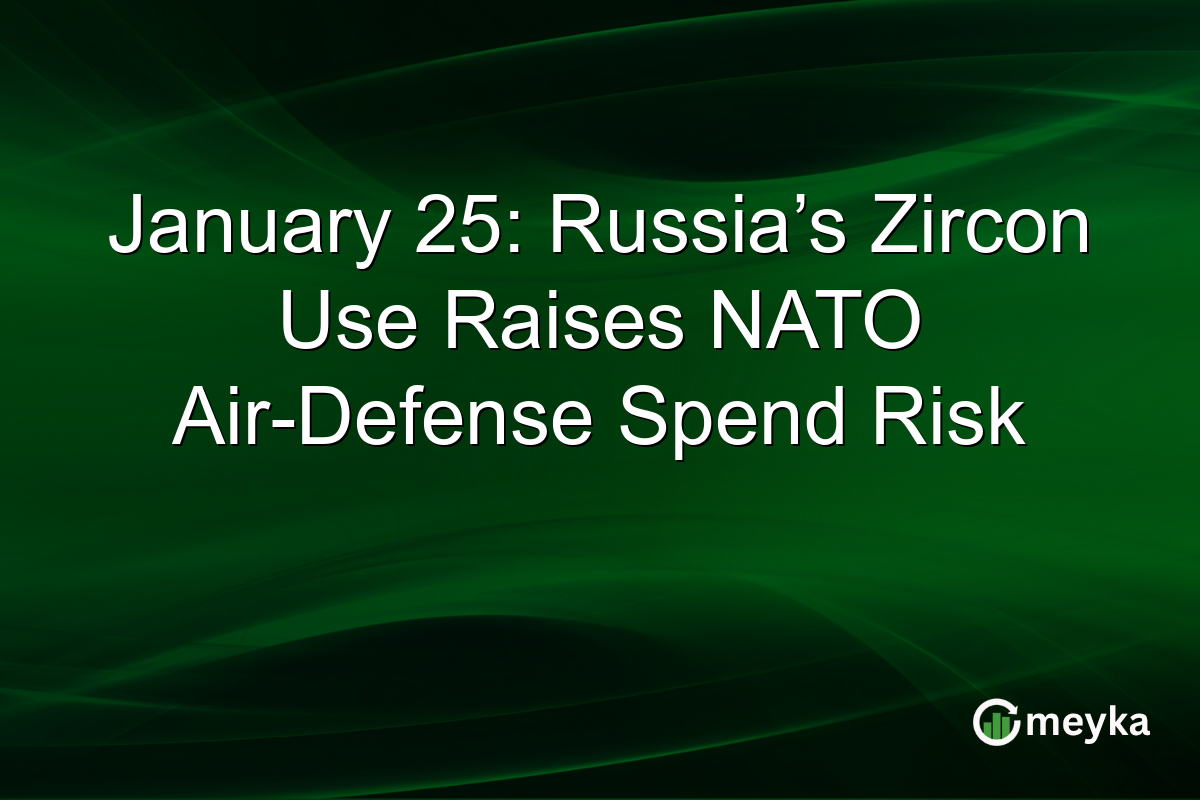 January 25: Russia’s Zircon Use Raises NATO Air-Defense Spend Risk