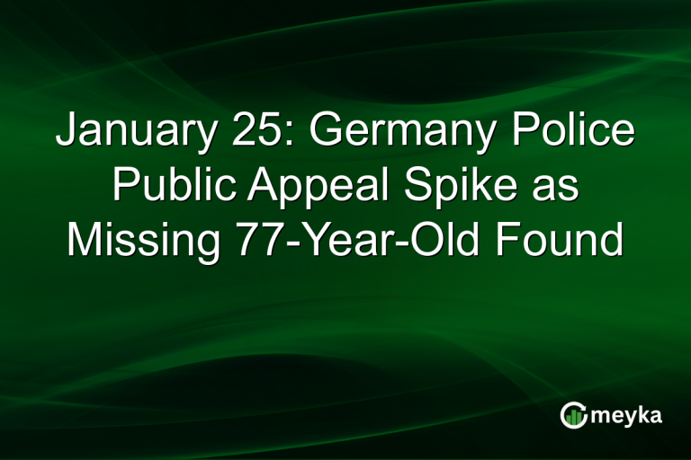 January 25: Germany Police Public Appeal Spike as Missing 77-Year-Old Found