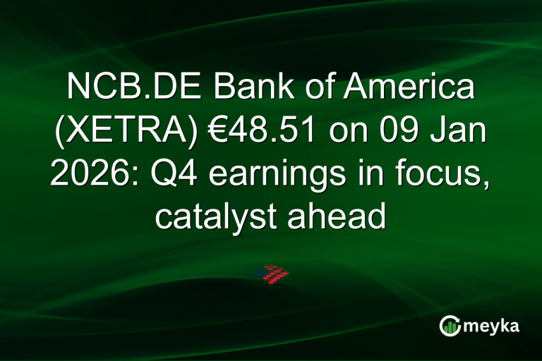 NCB.DE Bank of America (XETRA) €48.51 on 09 Jan 2026: Q4 earnings in focus, catalyst ahead