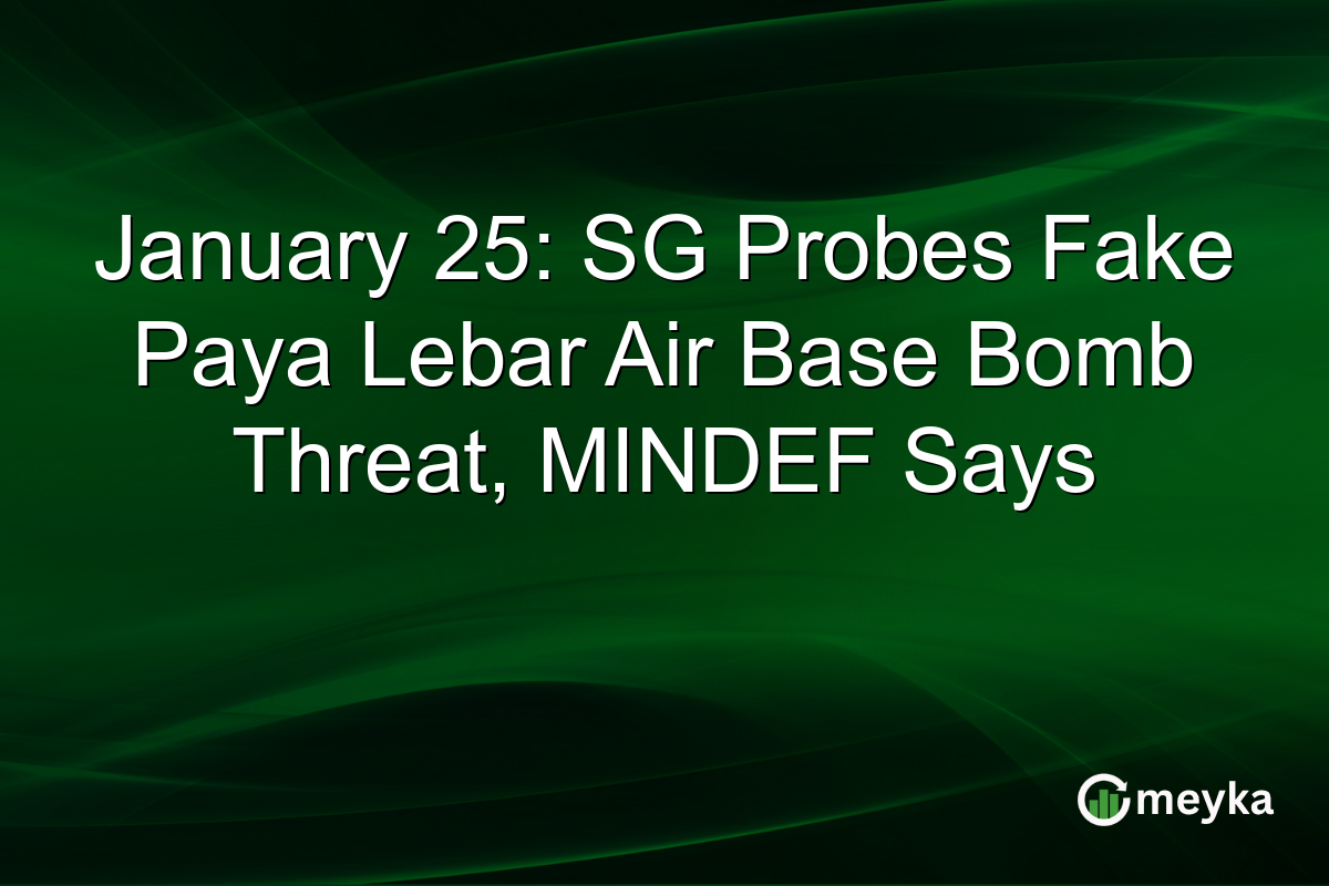 January 25: SG Probes Fake Paya Lebar Air Base Bomb Threat, MINDEF Says