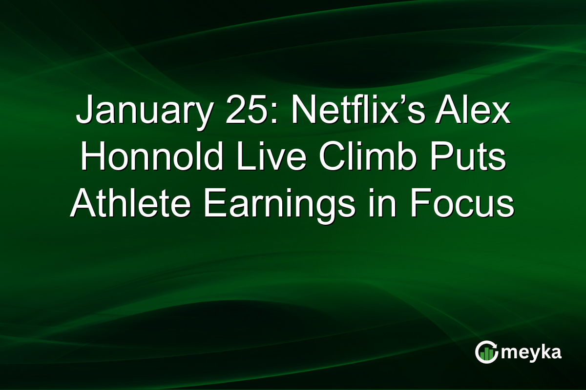 January 25: Netflix’s Alex Honnold Live Climb Puts Athlete Earnings in Focus
