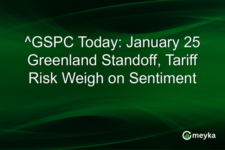 ^GSPC Today: January 25 Greenland Standoff, Tariff Risk Weigh on Sentiment