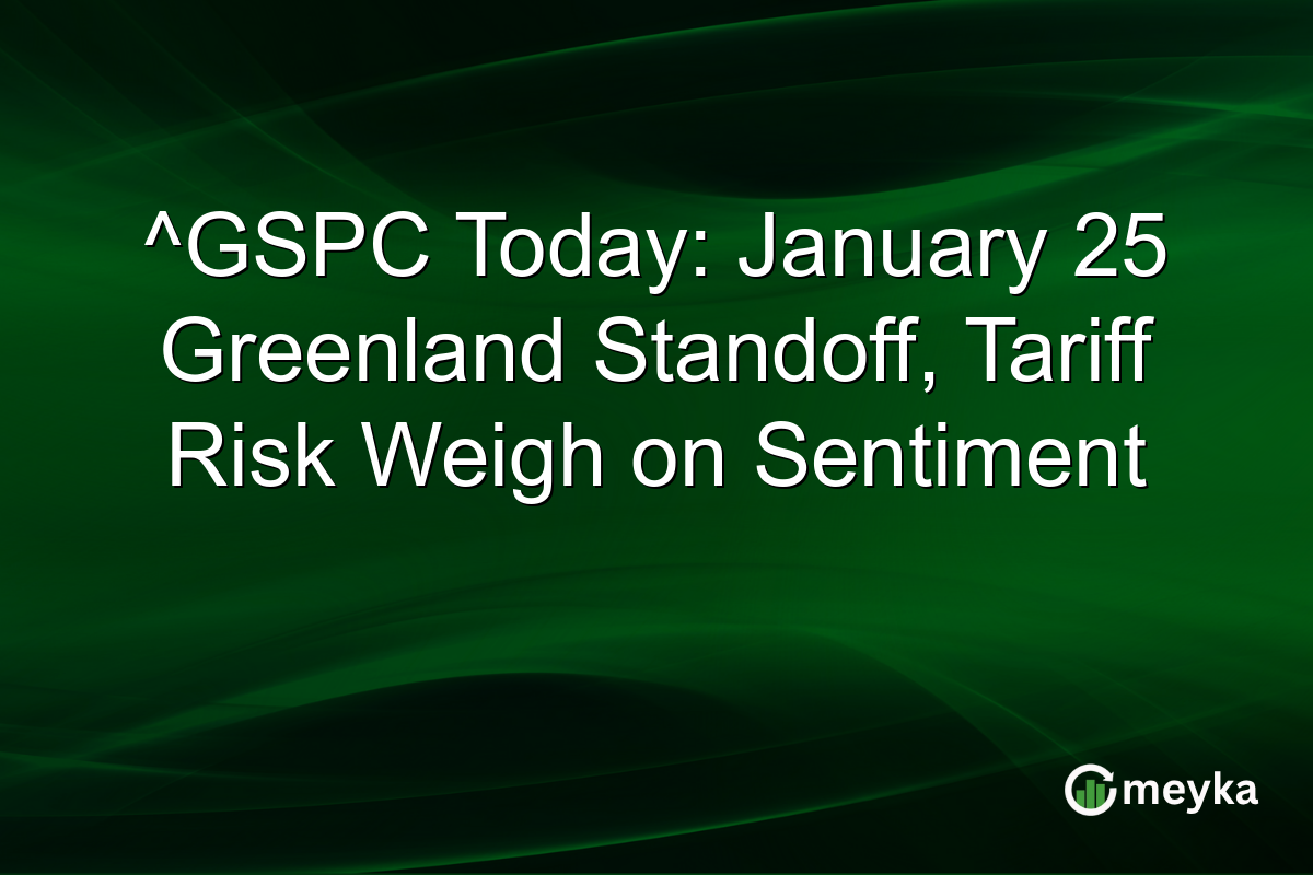 ^GSPC Today: January 25 Greenland Standoff, Tariff Risk Weigh on Sentiment
