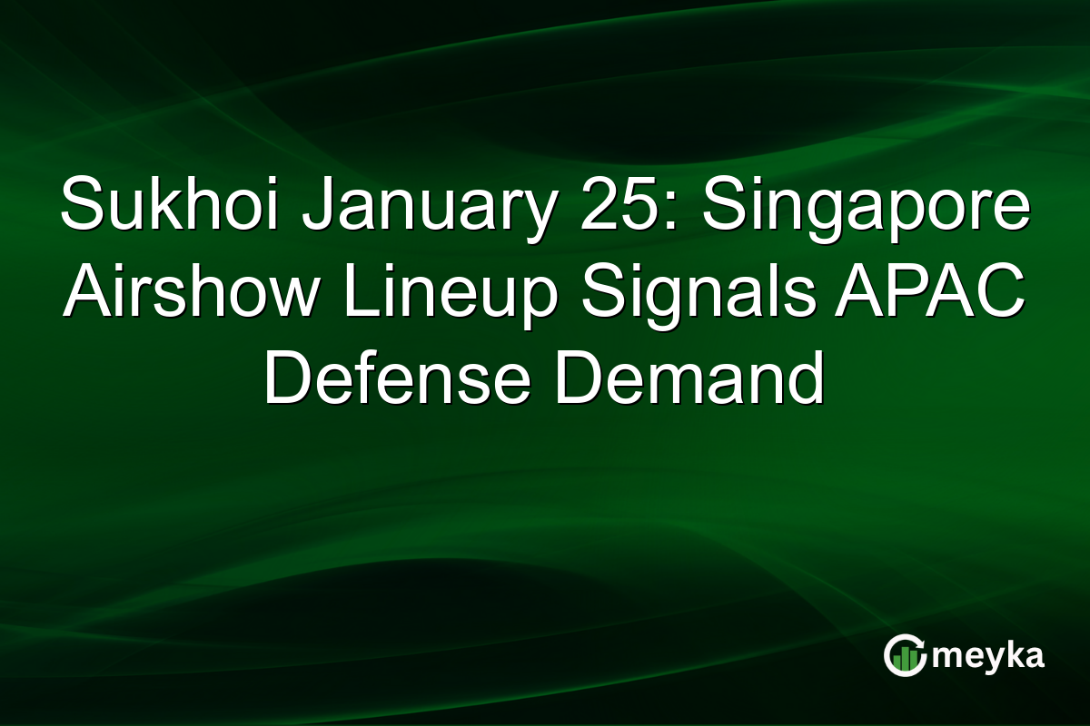 Sukhoi January 25: Singapore Airshow Lineup Signals APAC Defense Demand